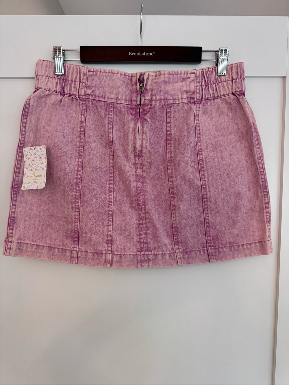 NWT Free People Valley Girl Pink Cargo Utility Mini Skirt Size 8 - Picture 6 of 8